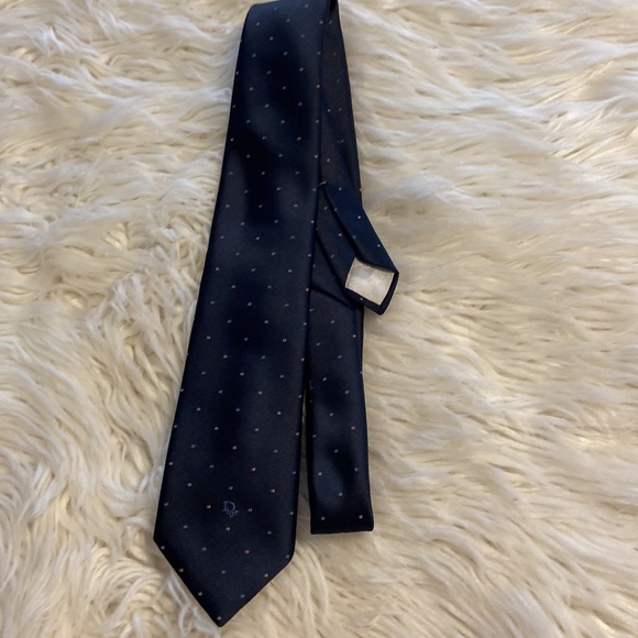 Christian Dior Man Tie navy blue color excellent condition - Picture 5 of 8